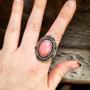 Silver and Pink Paparazzi Ring